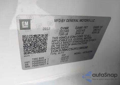 2018 GMC Yukon Slt from USA, damaged, VIN 1GKS2BKC5JR138558